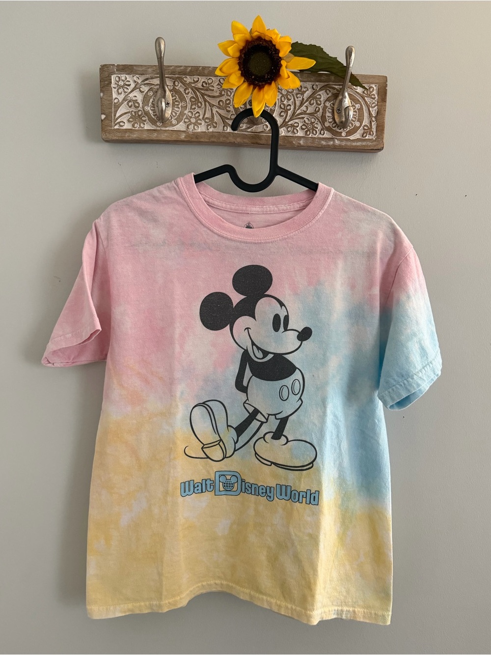 DISNEY PARKS Tie Dye Mickey Mouse Walt Disney World Tee - Kids Size Medium
